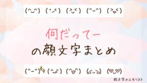 「何だってー」の顔文字まとめ！